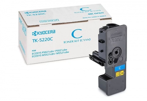 Тонер-картридж Kyocera TK-5220C для P5021cdn/cdw/M5521cdn/cdw  Cyan (1200 стр) (5%) <оригинал>