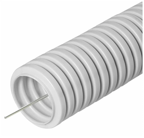 Труба гофрированная ПВХ легкая с/з д16 (100м/уп) Промрукав