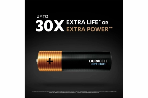 Батарейка AA (LR06) щелочная Duracell Optimum BL10 (10шт)