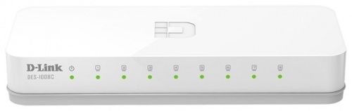 Коммутатор 8-port 100Mbps D-Link DES-1008C <пластик> (замена DES-1008A)