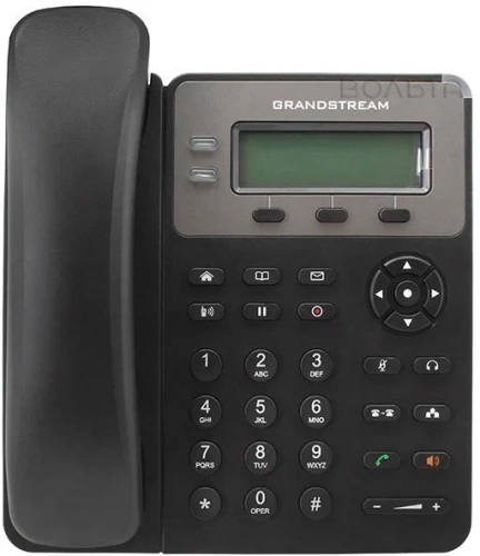 Телефон VoIP Grandstream GXP1615 (SIP/LCD(ч/б)/3 строки/WAN/LAN/PoE/БП)