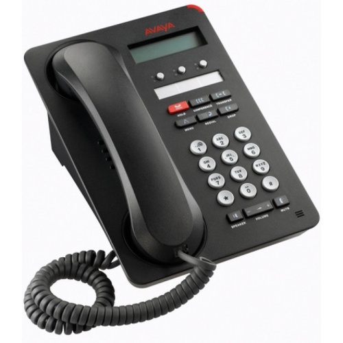 Телефон VoIP Avaya 1603 (черный/LCD(ч/б, 2 строки)/SIP/WAN/LAN/PoE) (700508259) без БП