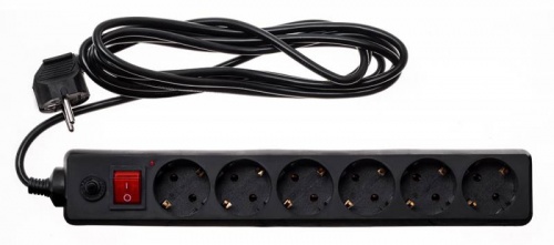 Сетевой фильтр 3,0м Buro 600SH-16-3-B (6 розеток/16A/черный)