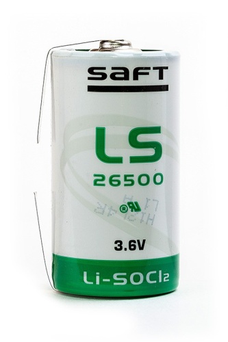 Батарея литиевая Saft LS 26500 CNR C с лепестковыми выводами 3.6V Батарея литиевая Saft LS 26500 CNR C с лепестковыми выводами 3.6V