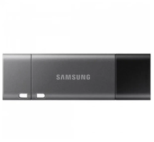 Флеш диск USB3.1 32Gb Samsung DUO Plus (R200/серо-черный/пластик/колпачок/OTG Type-C) (MUF-32DB/APC)