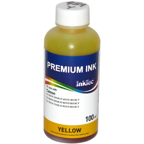 Чернила InkTec C5051-100MY Yellow для Canon CLI-251Y/451Y/551Y/651Y/751Y/851Y, (100мл)