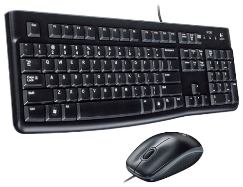Клавиатура+мышь Logitech MK120 <Проводной/черный/оптическая мышь/USB> (920-002561)