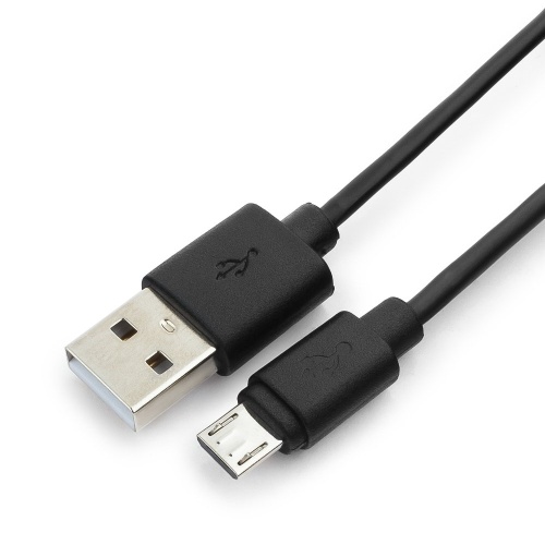 Кабель microUSB - USB2.0 соединитель 0.5м ,экран,черный Гарнизон (GCC-mUSB2-AMBM-0.5M)