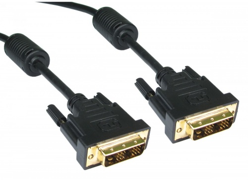 Кабель DVI - DVI соединитель 3м, экран, феррит.кольца,чёрный,Gembird (CC-DVI-BK-10)