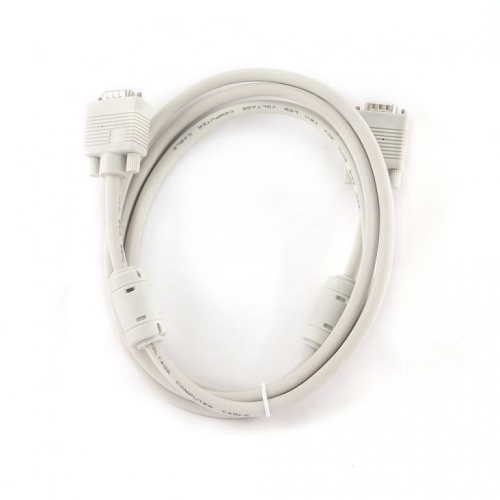 Кабель VGA - VGA соединитель 1,8м, тройной экран, феррит.кольца,белый, Gembird (CC-PPVGA-6)
