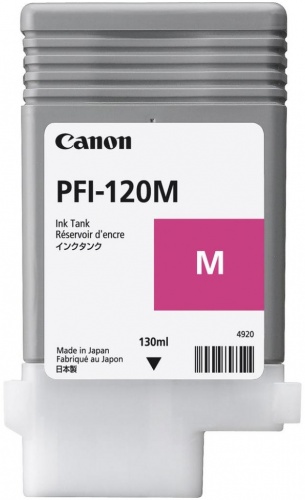 Картридж Canon PFI-120 M пурпурный для TM-200/TM-205/TM-300/TM-305, 130 мл (2887C001) <оригинал>