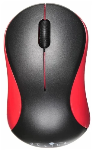 Мышь Oklick 605SW <беспроводная (радио)/оптическая/1200dpi/2кнопки/USB/черный-красный>