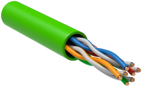 Кабель UTP, 4 пары, кат.5e, Cu/медь, LSZH, бухта 305м зеленый ITK (LC1-C5E04-122)