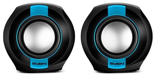 Колонки 2.0 Sven 150 (чёрно-синий/2х2,5Вт/100-20кГц/USB/пластик)