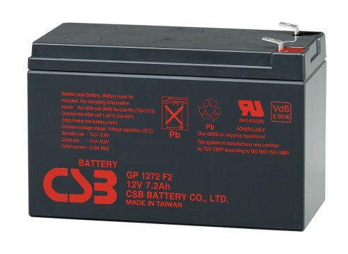 Батарея аккумуляторная 12V/7.2Ah CSB GP1272 F2 (28W) (151x94x65мм/2.1kg) Батарея аккумуляторная 12V/7.2Ah CSB GP1272 F2 (28W) (151x94x65мм/2.1kg)
