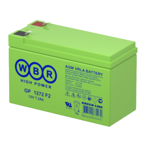Батарея аккумуляторная 12V/7.2Ah WBR GP1272 F2 <151x94x65мм/2,4кг> (от производителя CSB) Батарея аккумуляторная 12V/7.2Ah WBR GP1272 F2 <151x94x65мм/2,4кг> (от производителя CSB)