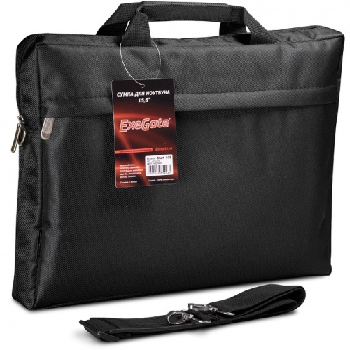 Сумка для ноутбука 15.6" ExeGate Start S15 Black <полиэстер/черная/EX205135RUS>