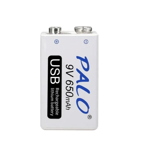 Аккумулятор Palo 6F22 650mAh Li-ion 9V (8,4V) с Micro USB разъёмом для зарядки