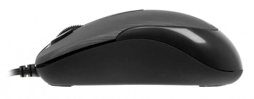 Мышь A4 N-60F-1 <1000dpi/3 кнопки+колесо/V-Track/провод- рулетка 0.9м/USB/черный>