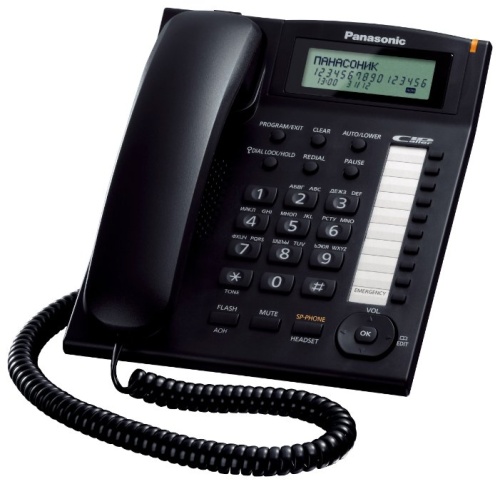 Телефон Panasonic KX-TS2388RUB (чёрный) <ускоренный набор/блокировка> Телефон Panasonic KX-TS2388RUB (чёрный) <ускоренный набор/блокировка>